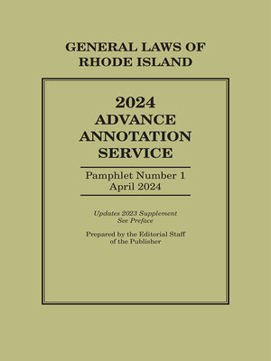 cover image of Rhode Island Advance Annotation Service